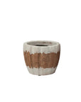 Small Ernest Ceramic Pot 22x18cm Nat/White