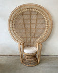 Grand Royal Peacock Rattan Chair