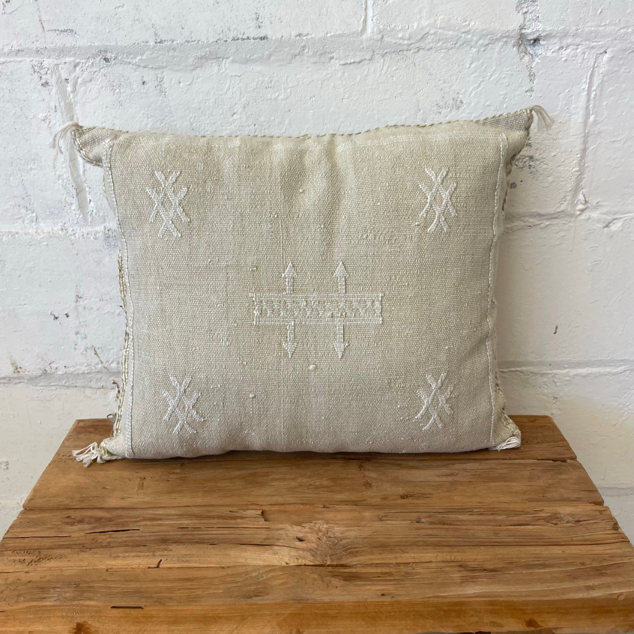 Moroccan Cactus Silk Square Cushion Cover - Mint Green