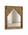 Halo Arch Teak Mirror 80x100cm