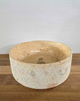 Hammered Round Blush Marble Stone Basin 07