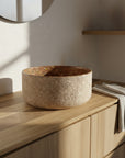 Hammered Round Red Marble Stone Basin 01 | Pre Order - Arriving End Nov