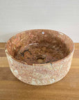 Hammered Round Red Marble Stone Basin 03