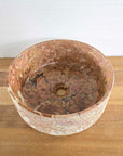Hammered Round Red Marble Stone Basin 03