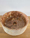 Hammered Round Red Marble Stone Basin 09