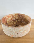 Hammered Round Red Marble Stone Basin 10