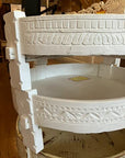 White Indian Timber Grinder Tables 70cm