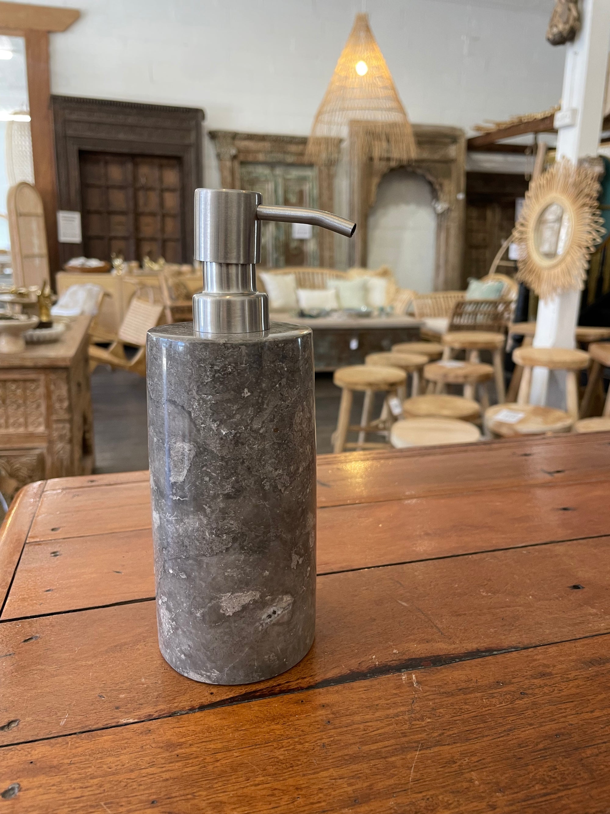 Grey Marble Stone Soap Dispenser
