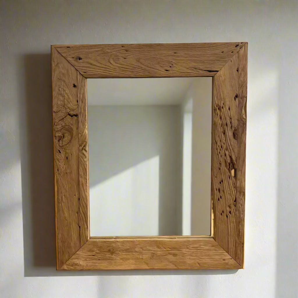 Raw Rustic Teak Mirror 75x90cm