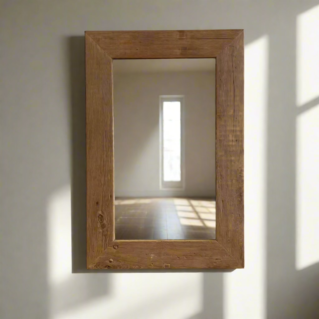 Raw Rustic Teak Mirror 80x120cm