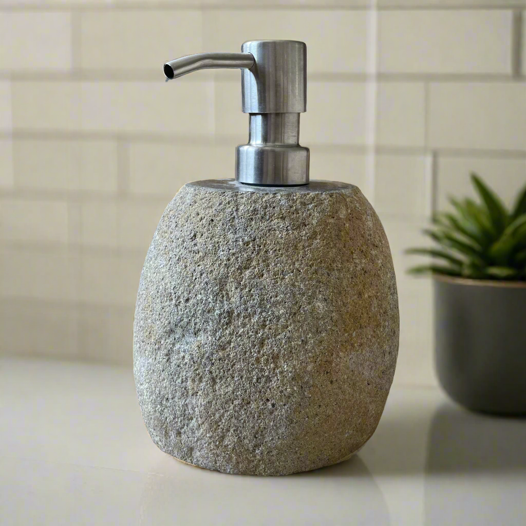 Small River Stone Soap Dispenser