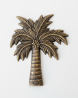Aged Brass Paradise Palm Plaque