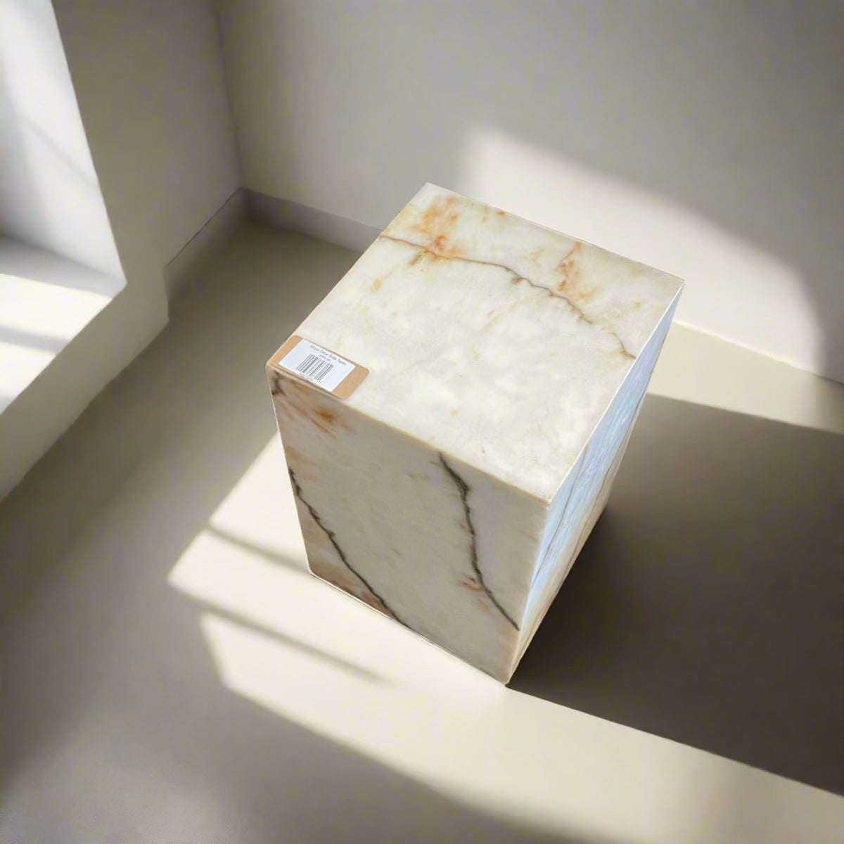 White Onyx Side Table
