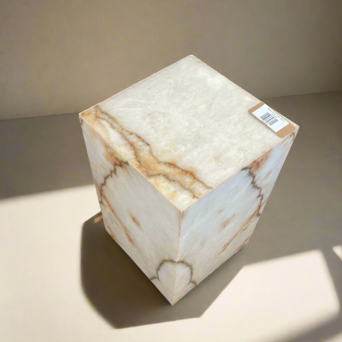 White Onyx Side Table