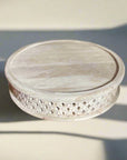 Round Indian Carved Coffee Table