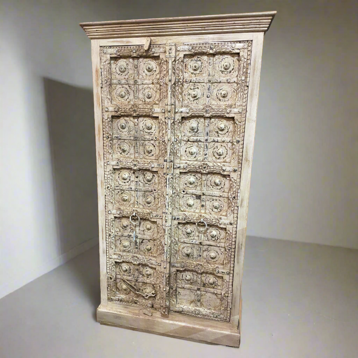 Vintage Indian Timber Almirah