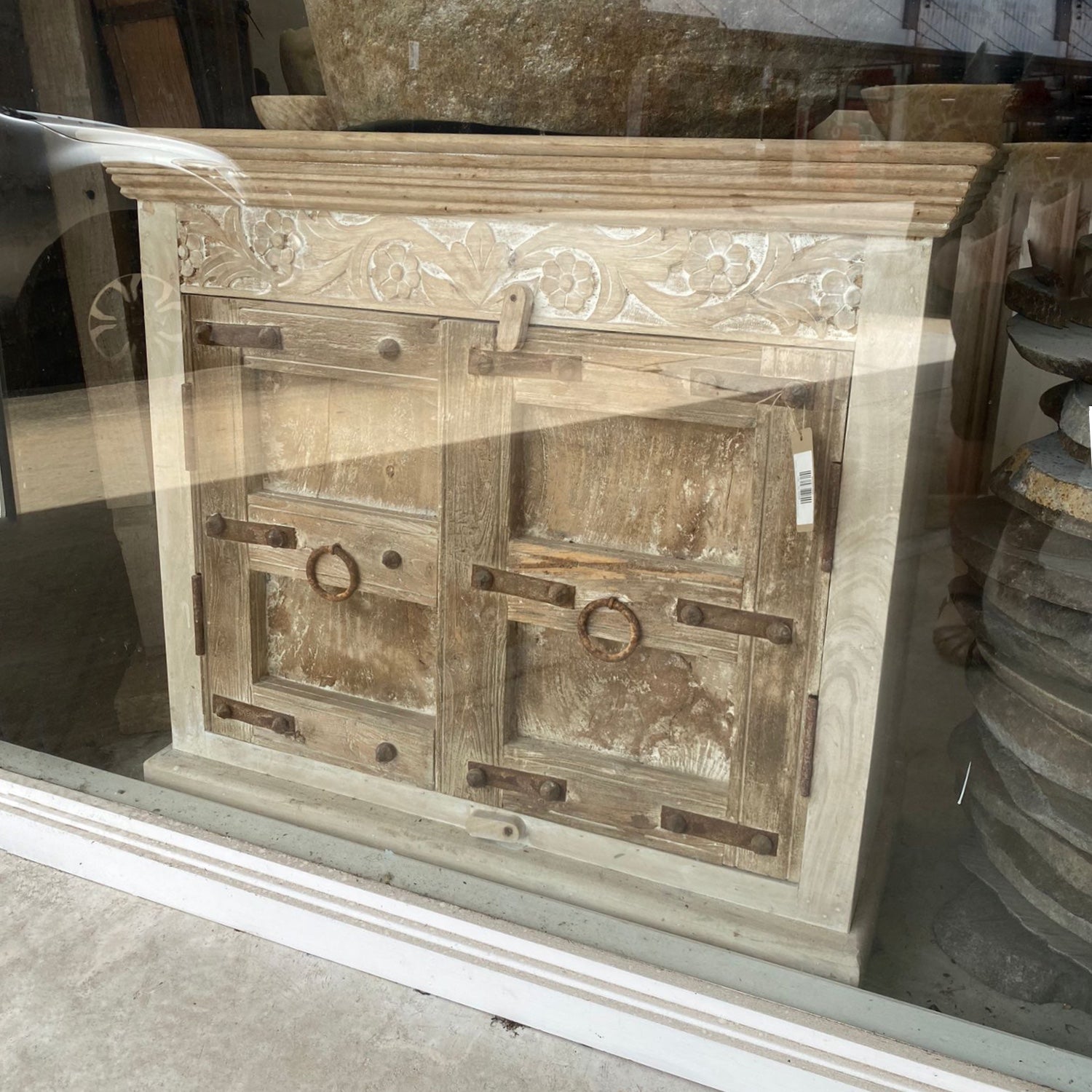 Vintage Indian Timber Vanity 07 - 90cm Length