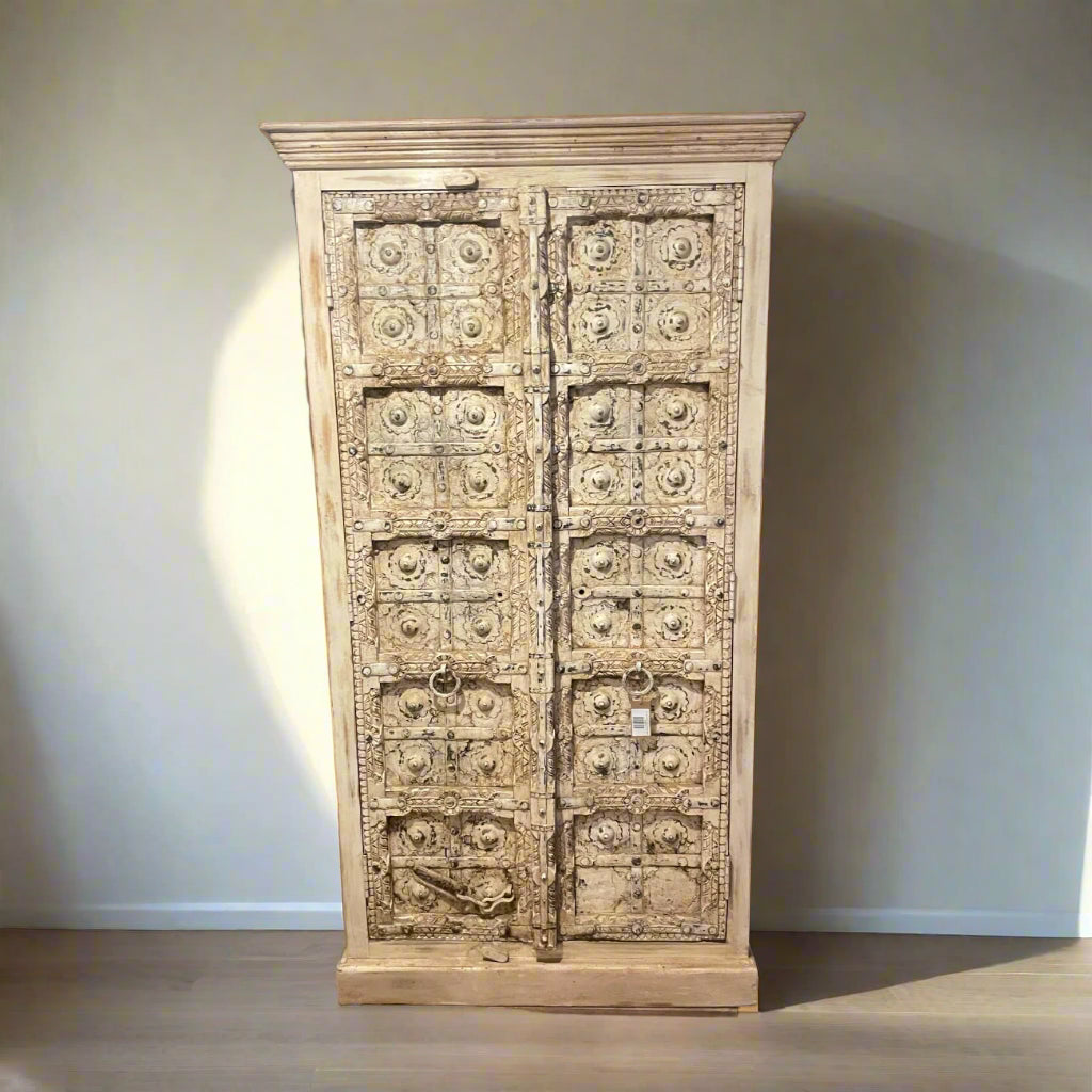 Vintage Indian Timber Almirah