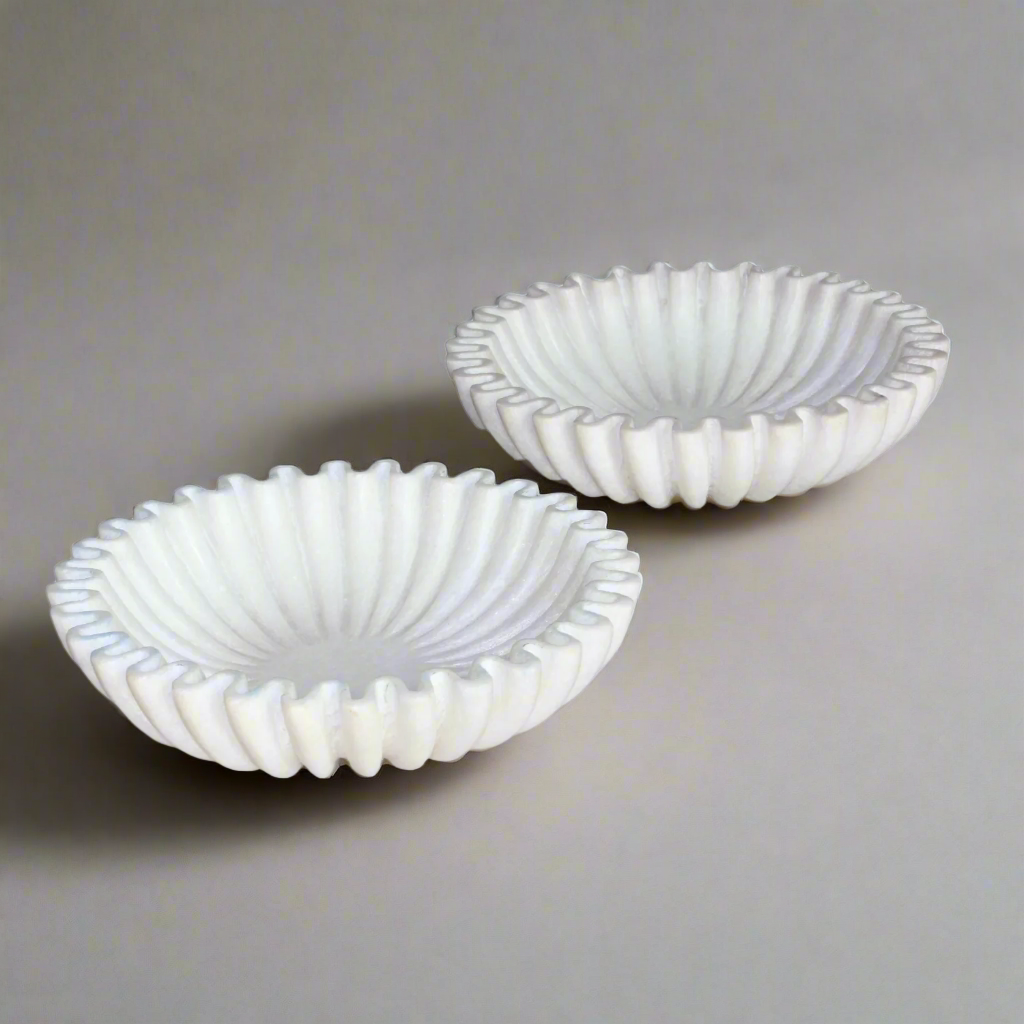 Indian Ripple Marble Bowl 30cm Dia