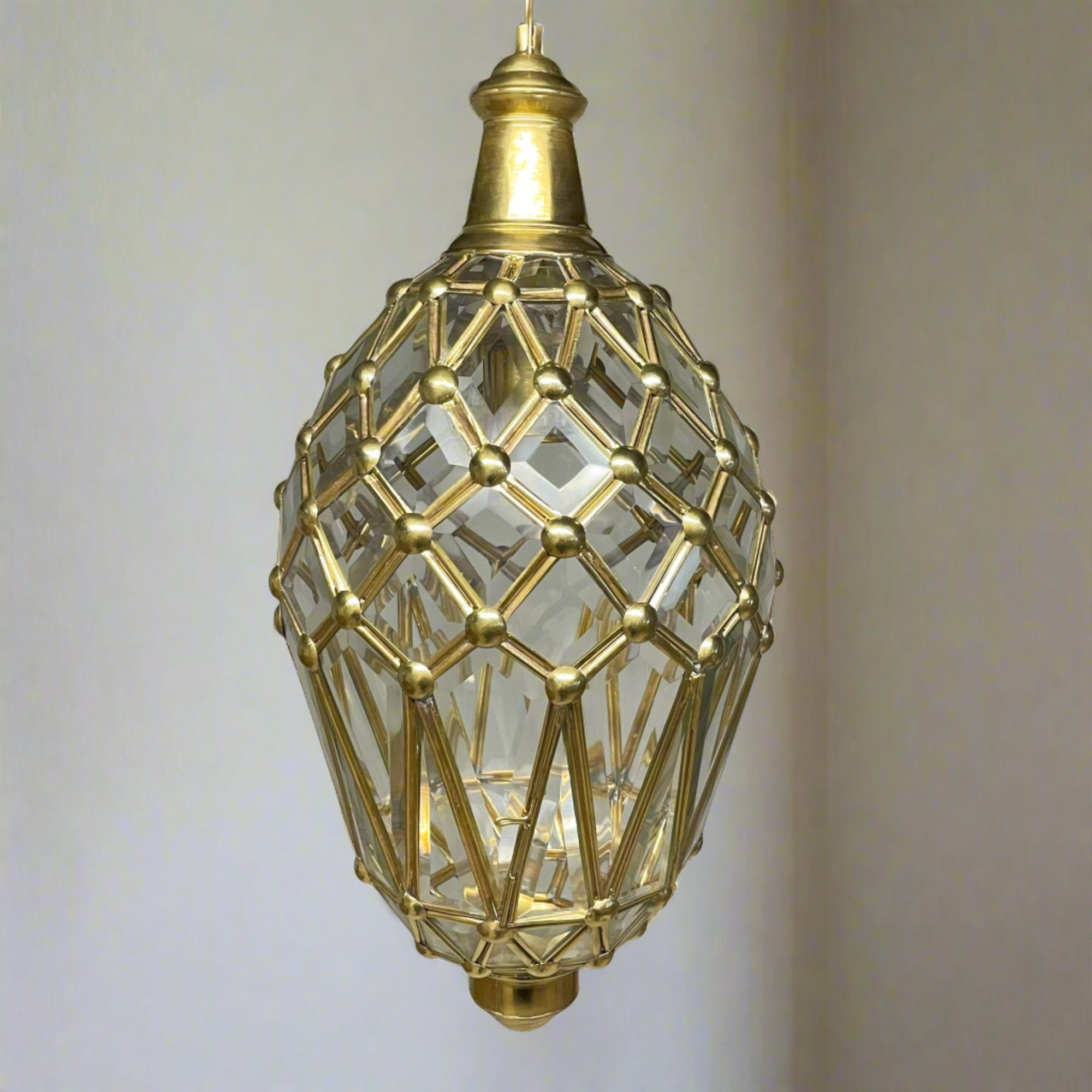 Indigo Glass Lantern
