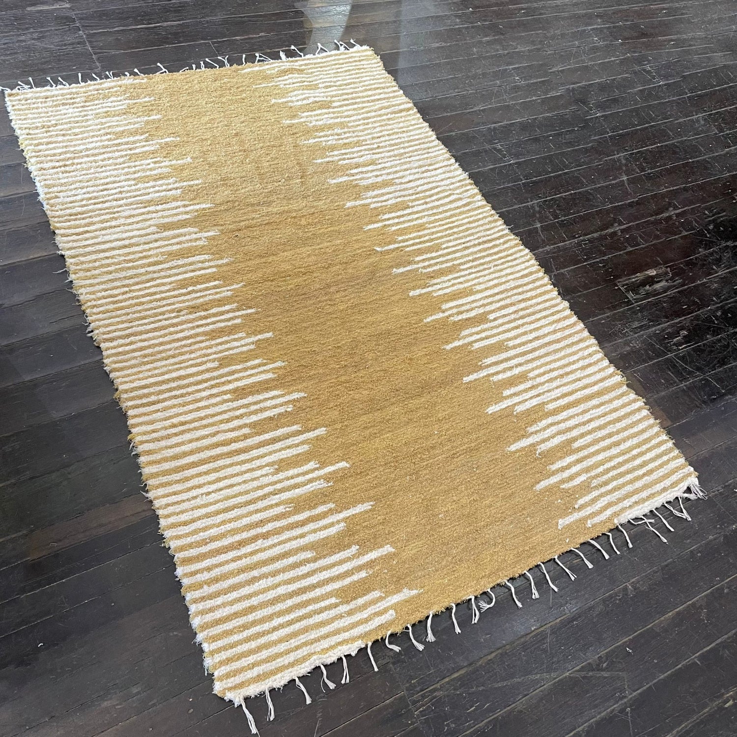 Ivy Cotton Rug 130x200cm - Tan/White