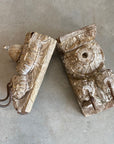 Large Double Vintage Indian Timber Wall Hooks