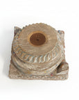 Large Indian Pillar Base Candle Stand 06