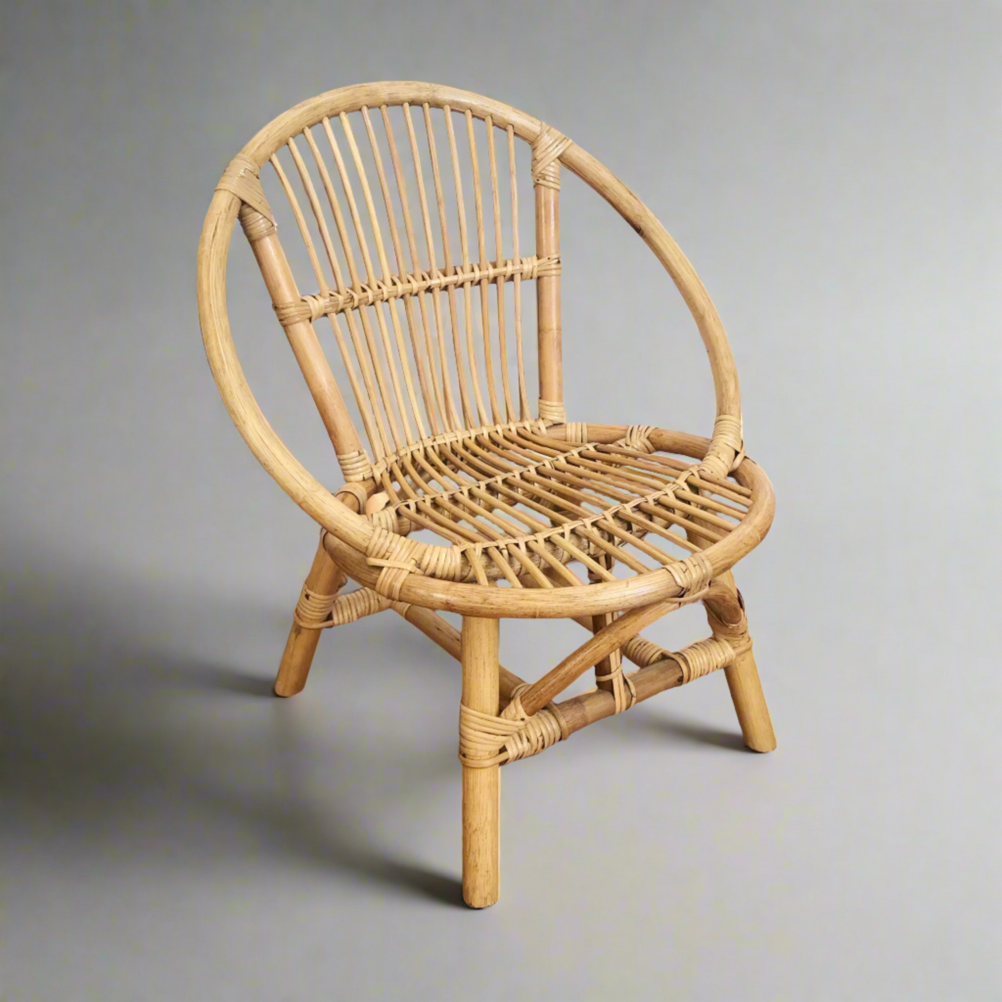 Little One Round Rattan Chair