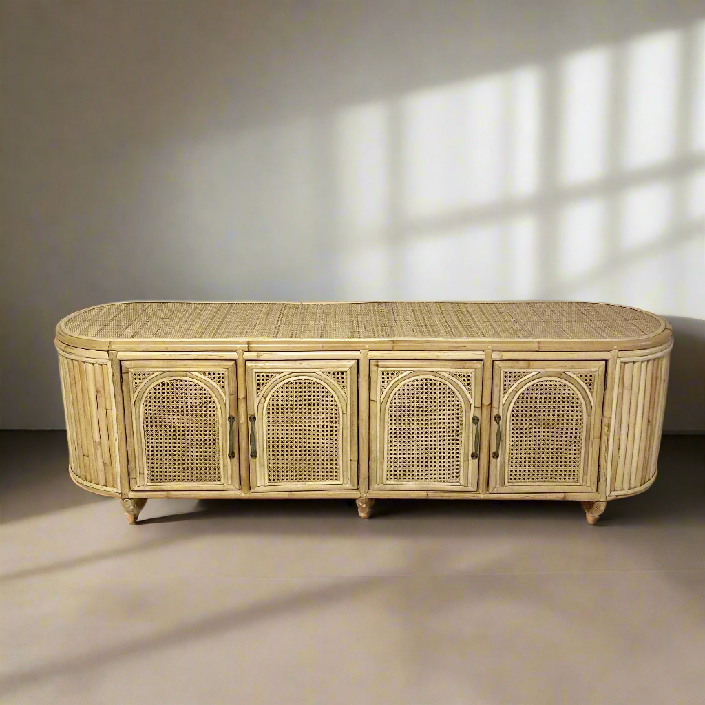 Low Rattan Arches Sideboard 180cm