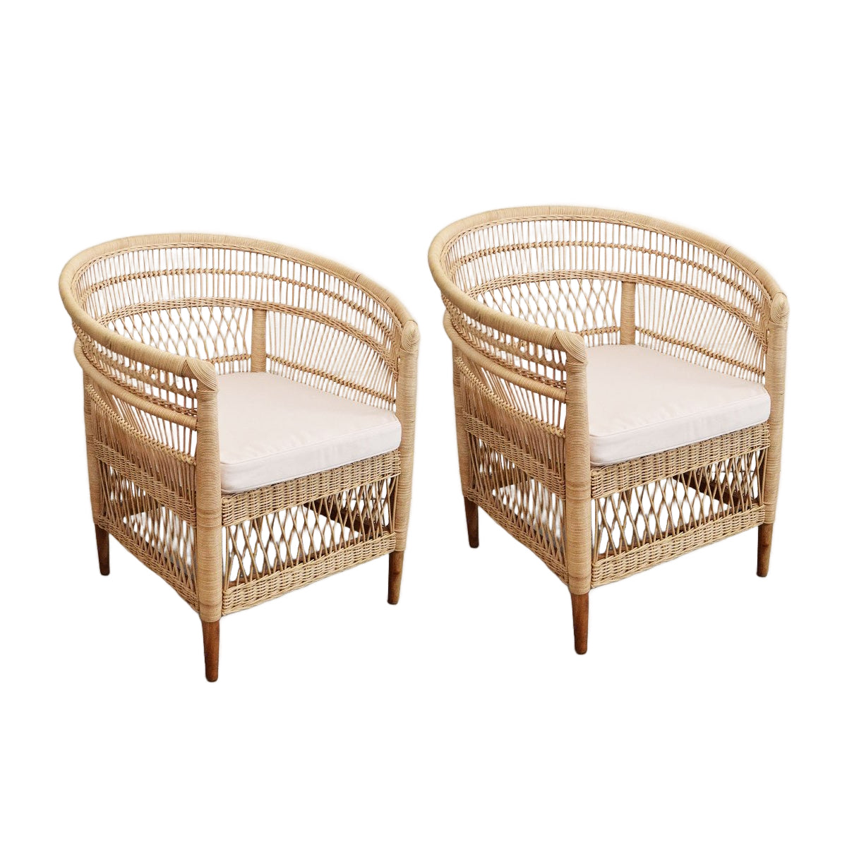 Malawi Style Rattan Chair - Set of 2