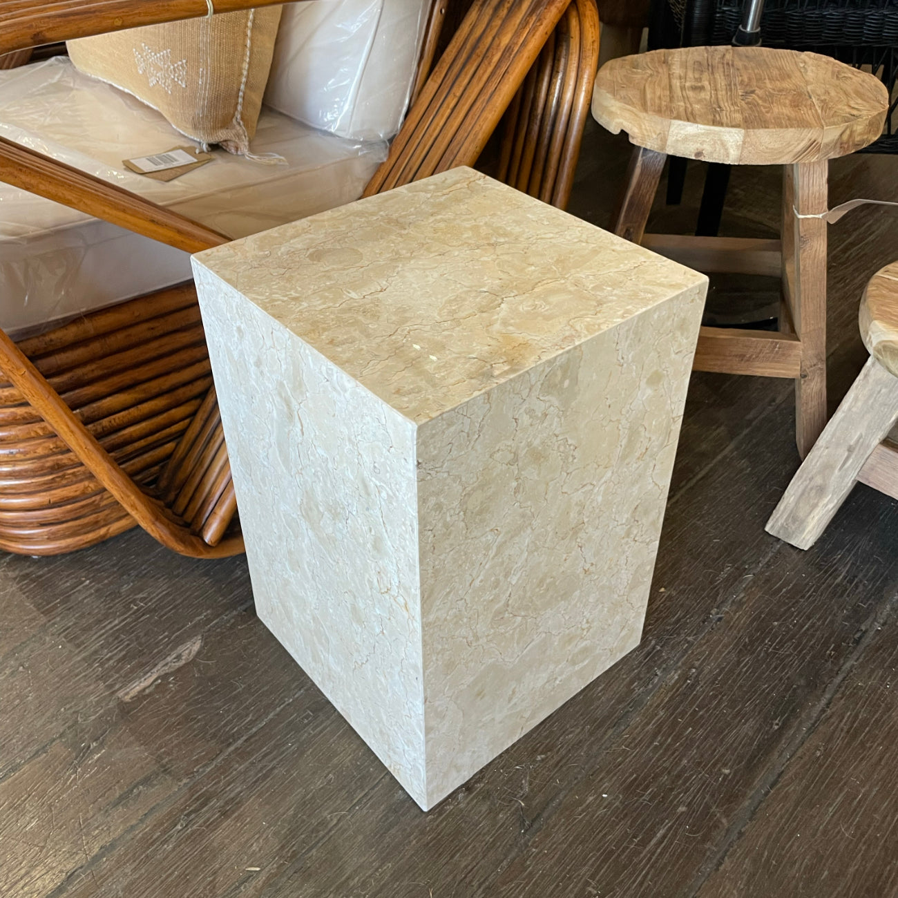 Marble Stone Side Table