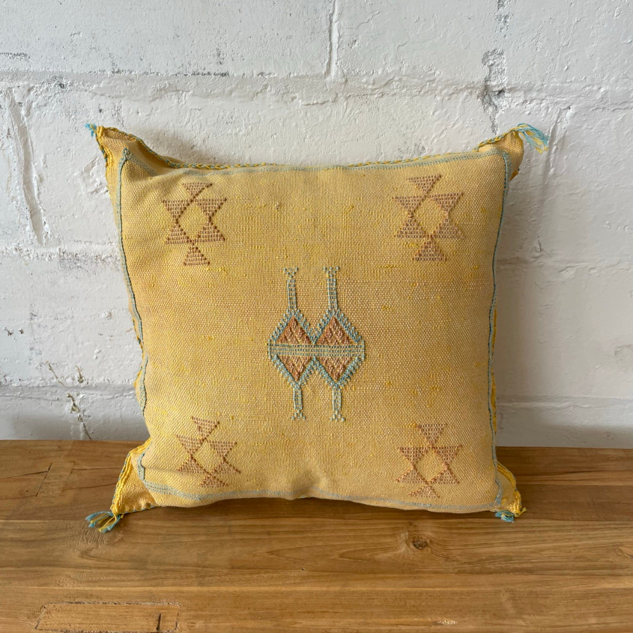 Moroccan Cactus Silk Square Cushion Cover - Marigold