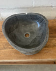 Medium River Stone Basin 04 - 36.5 x 33.5 x 14.5cm