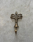 Medium Tropical Palm Aged Brass Wall Hooks 15cm