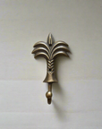Medium Tropical Palm Aged Brass Wall Hooks 15cm
