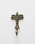 Medium Tropical Palm Aged Brass Wall Hooks 15cm
