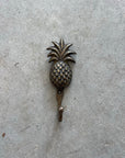 Medium Tropical Pineapple Brass Wall Hook 11cm