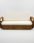 Caramel Midcentury Six Strand Rattan Lounge Suite