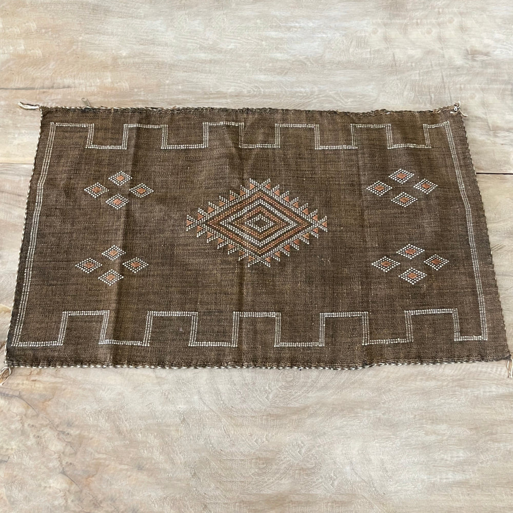 Moroccan Cactus Silk Lumbar Cushion - Cocoa