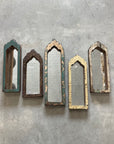 Narrow Indian Arch Timber Mirror - Assorted Designs