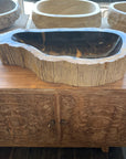 Natural Fossilised Wood Basin 04 - 77 x 36 x 14.5cm