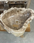 Natural Fossilised Wood Basin 05 - 56.5 x 44 x 15cm