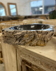 Natural Fossilised Wood Basin 07 - 56 x 50.5 x 14.5cm