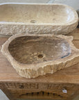 Natural Fossilised Wood Basin 11