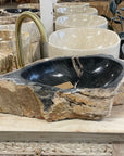 Natural Fossilised Wood Basin 12 - 57 x 45 x 14cm