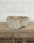 Natural Fossilised Wood Basin 13 - 50 x 46 x 15cm