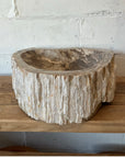 Natural Fossilised Wood Basin 13 - 50 x 46 x 15cm