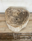Natural Fossilised Wood Basin 13 - 50 x 46 x 15cm