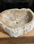 Natural Fossilised Wood Basin 14 - 55 x 40 x 15cm