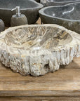 Natural Fossilised Wood Basin 15 - 42 x 35 x 14cm